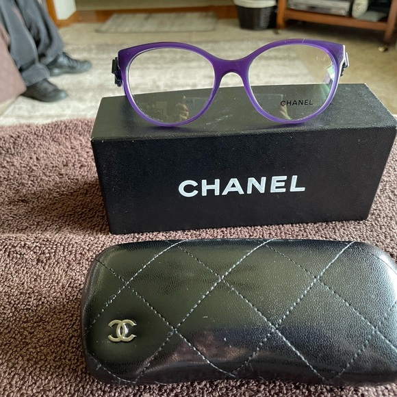 💜💜💜 Chic CHANEL Purple Black Bow Opticals💜💜💜 - Picture 9 of 15